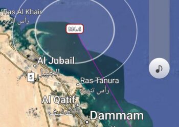 هزة ارضية في الخليج العربي 50 كم شمال شرق منطقة الجبيل بالسعودية وعلى بعد 143 كم من البحرين.