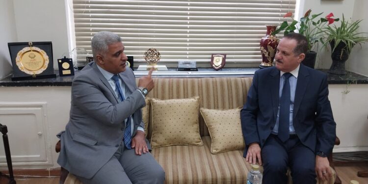 العزازي التقى يوسف مشاري بجامعة الدول العربية