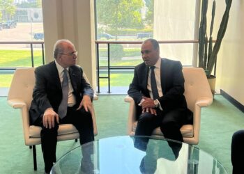 وزير الخارجية والهجرة يلتقى رئيس الوزراء الفلسطيني لبحث قضية فلسطين