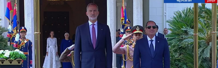 بالفيديو .. الرئيس السيسى والسيدة قرينته يستقبلان ملك وملكة إسبانيا بقصر الاتحادية