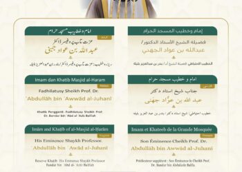 خطيبي الجمعة في الحرمين الشريفين ليوم 27 رجب 1447هـ