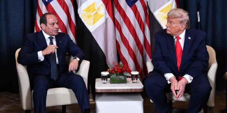 الرئيس السيسي يلتقى ترامب على هامش مشاركته فى منتدى دافوس