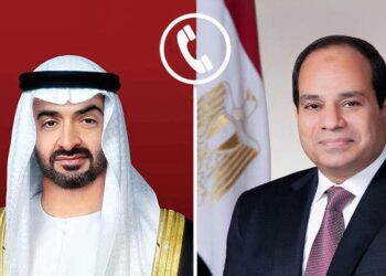 الرئيس السيسي يجرى اتصالاً هاتفياً بالشيخ محمد بن زايد رئيس دولة الإمارات العربية المتحدة