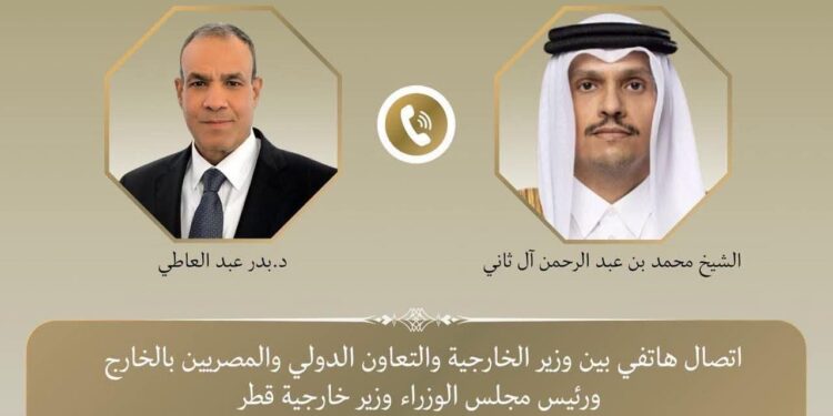 وزير الخارجية يبحث مع نظيره القطري العلاقات الثنائية والتطورات الإقليمية